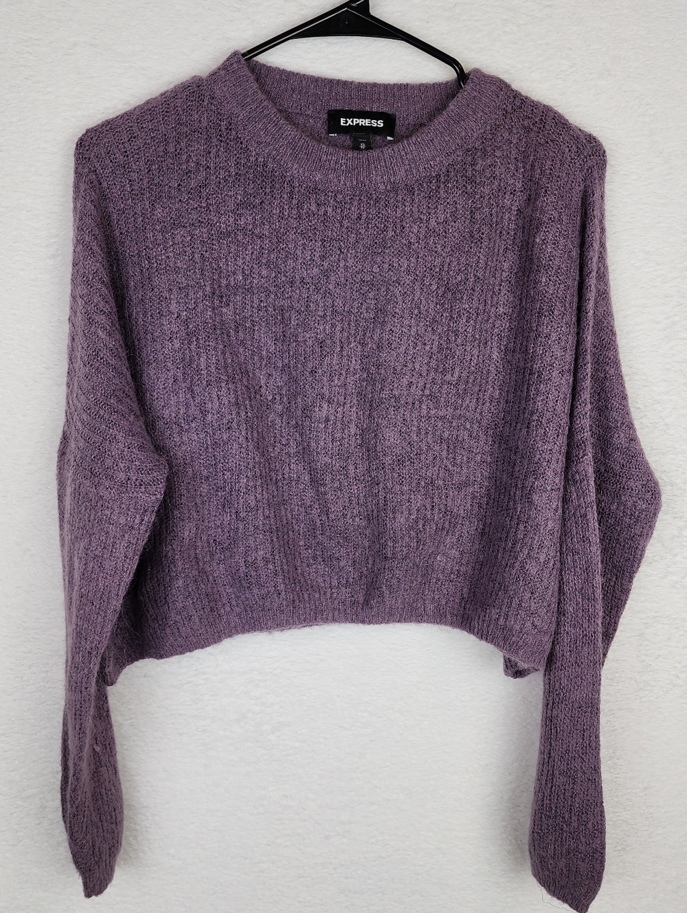 EXPRESS Cropped Crew Neck Sweater XS